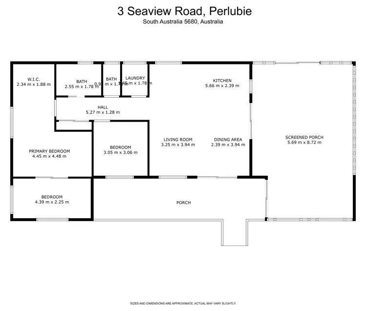 Floorplan of Homely house listing, 3 Seaview Road, Perlubie SA 5680