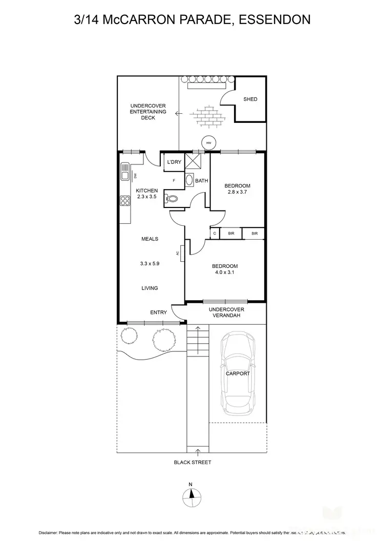 Floorplan of Homely unit listing, 3/14 McCarron Parade, Essendon VIC 3040