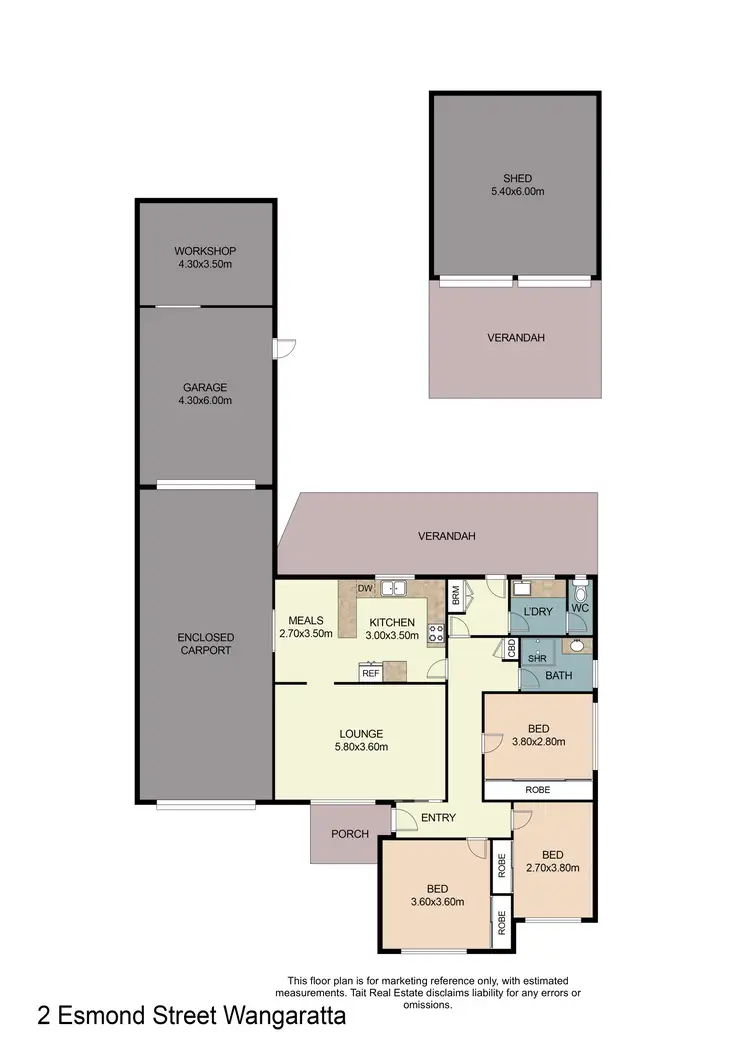 Floorplan of Homely house listing, 2 Esmond Street, Wangaratta VIC 3677