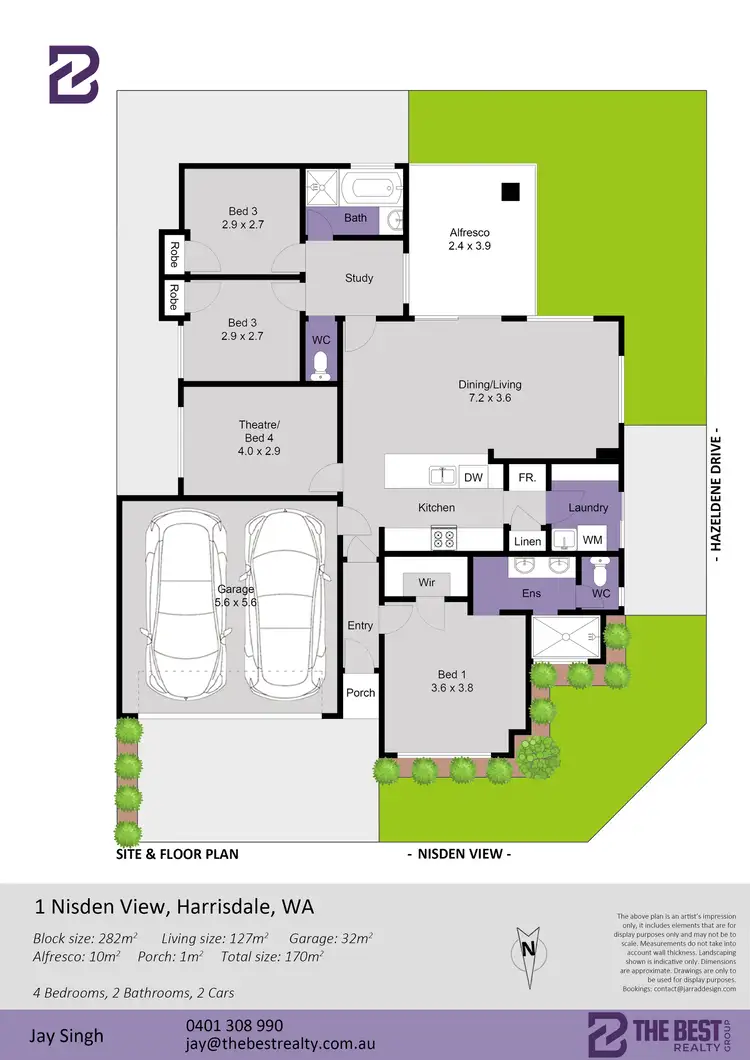 Floorplan of Homely house listing, 1 Nisden View, Harrisdale WA 6112