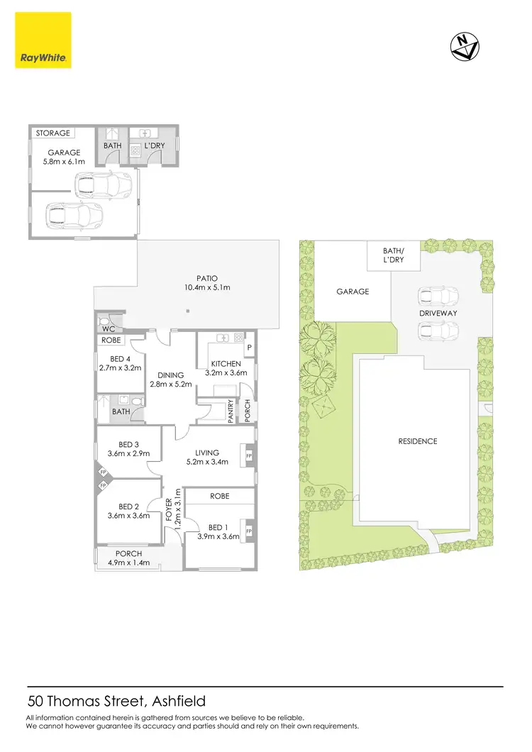 Floorplan of Homely house listing, 50 Thomas Street, Ashfield NSW 2131
