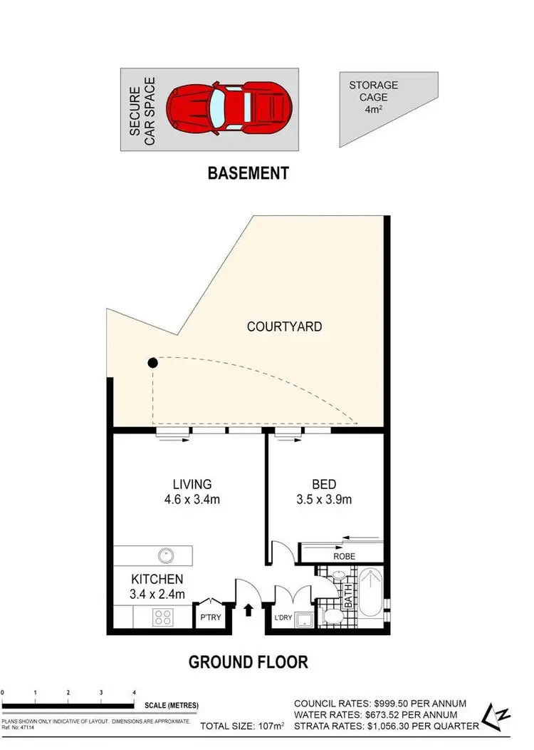 Floorplan of Homely apartment listing, 33/30 Folkestone Pde, Botany NSW 2019