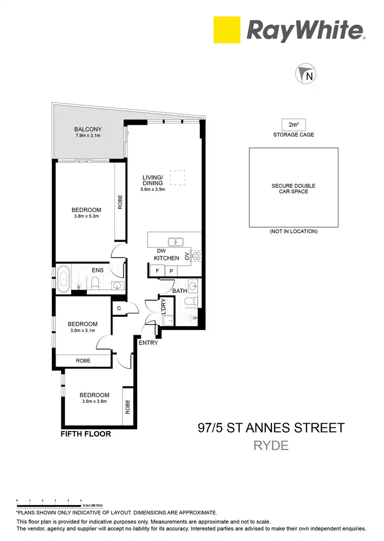 Floorplan of Homely apartment listing, 97/5 St Annes Street, Ryde NSW 2112