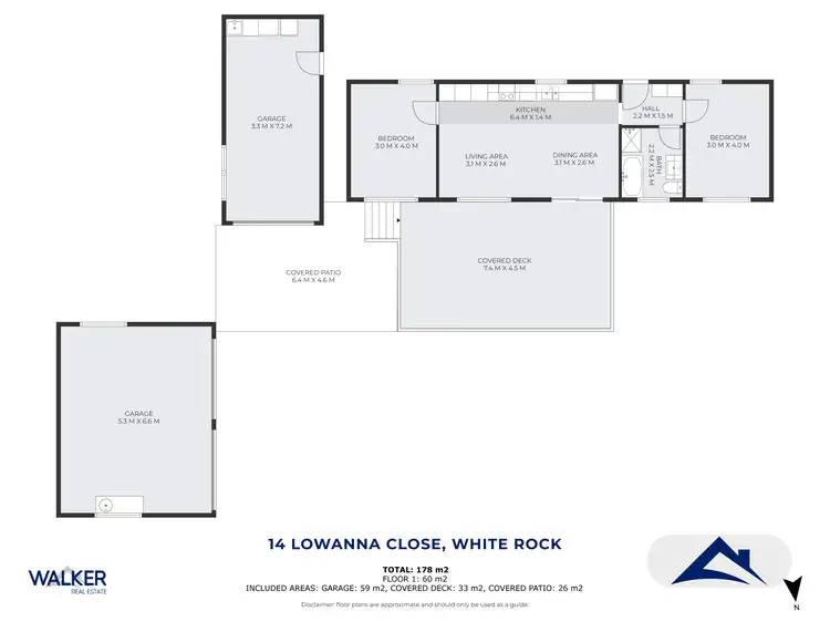 Floorplan of Homely house listing, 14 Lowanna Close, White Rock QLD 4868