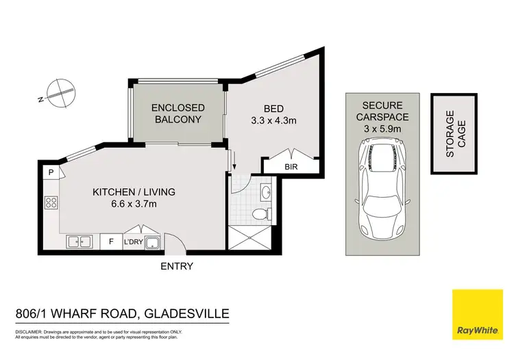 Floorplan of Homely apartment listing, 806/1 Wharf Road, Gladesville NSW 2111