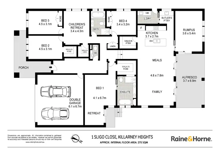 Floorplan of Homely house listing, 1 Sligo Close, Killarney Heights NSW 2087