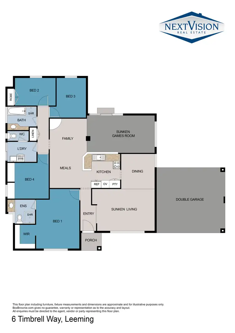 Floorplan of Homely house listing, 6 Timbrell Way, Leeming WA 6149