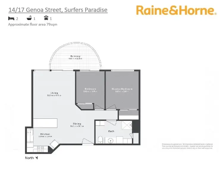 Floorplan of Homely unit listing, 14/17 Genoa Street, Surfers Paradise QLD 4217