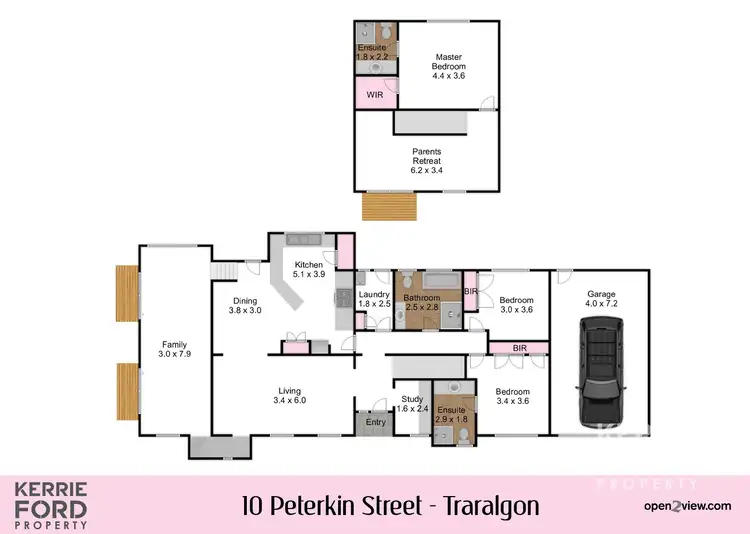 Floorplan of Homely house listing, 10 Peterkin Street, Traralgon VIC 3844