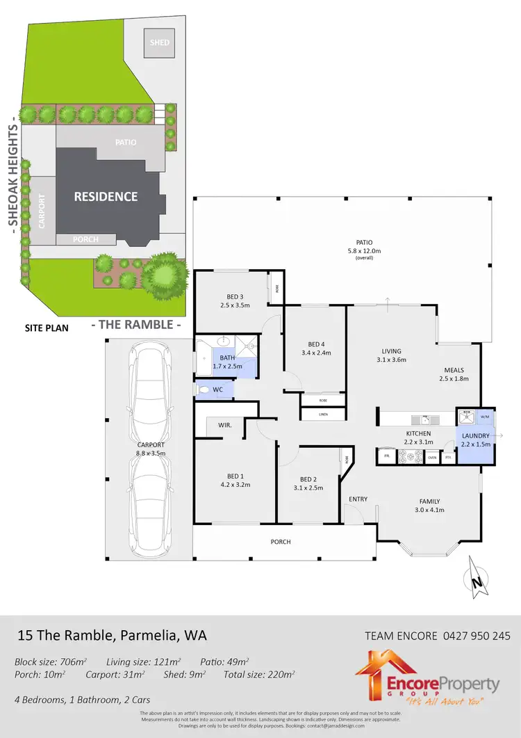 Floorplan of Homely house listing, 15 The Ramble, Parmelia WA 6167