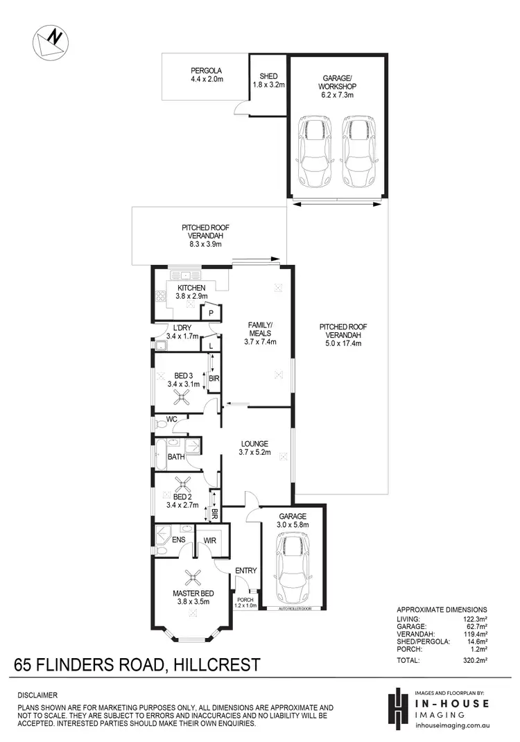 Floorplan of Homely house listing, 65 Flinders Road, Hillcrest SA 5086