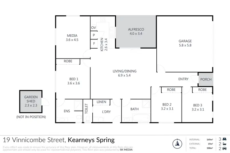 Floorplan of Homely house listing, 19 Vinnicombe Street, Kearneys Spring QLD 4350