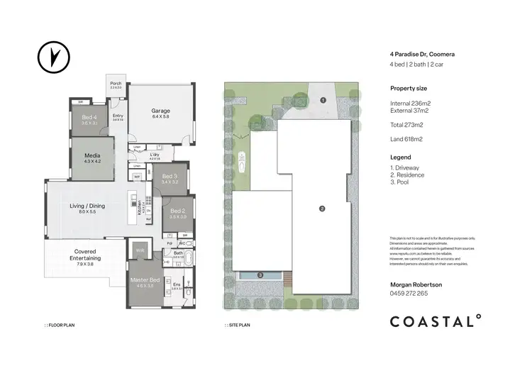 Floorplan of Homely house listing, 4 Paradise Drive, Coomera QLD 4209