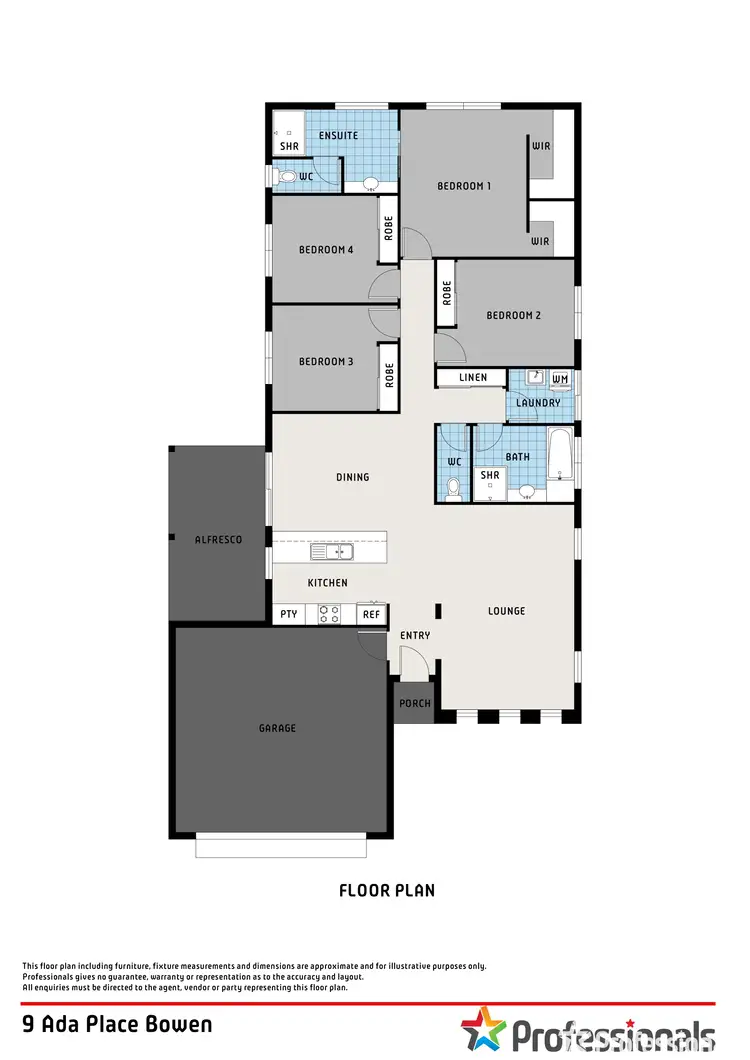 Floorplan of Homely house listing, 9 Ada Place, Bowen QLD 4805