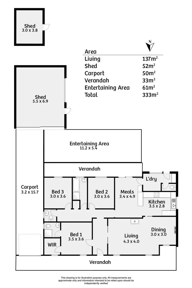Floorplan of Homely house listing, 11 Fairfield Drive, Strathalbyn SA 5255