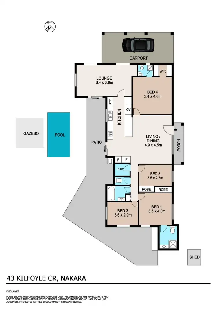 Floorplan of Homely house listing, 43 Kilfoyle Crescent, Nakara NT 810