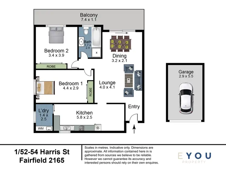 Floorplan of Homely unit listing, 1/52-54 Harris Street, Fairfield NSW 2165
