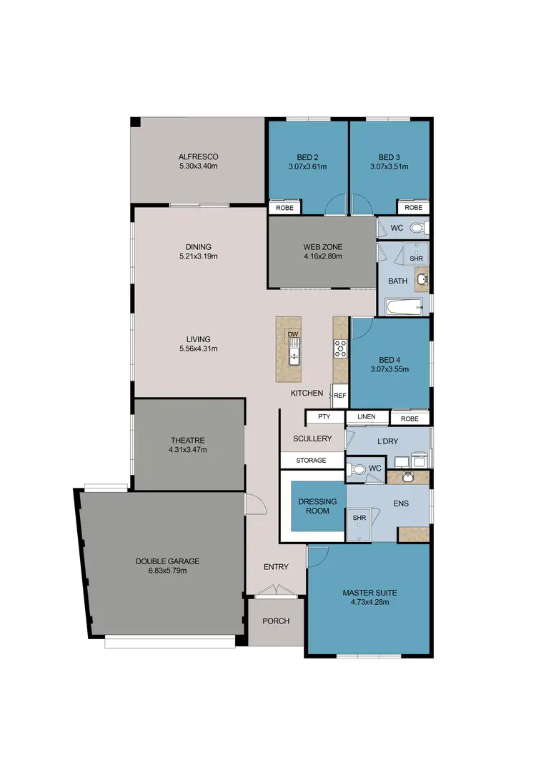 Floorplan of Homely house listing, 2 Stout Way, Byford WA 6122
