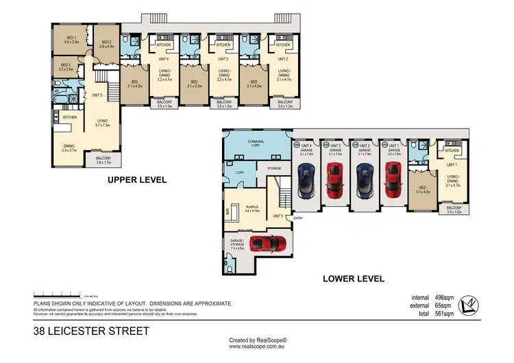 Floorplan of Homely block of units listing, 38 Leicester Street, Coorparoo QLD 4151