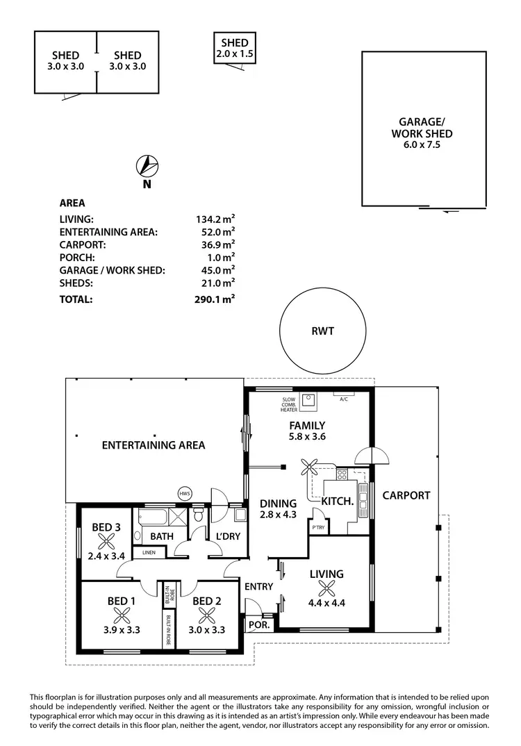 Floorplan of Homely house listing, 35 Eringa Avenue, Loxton SA 5333