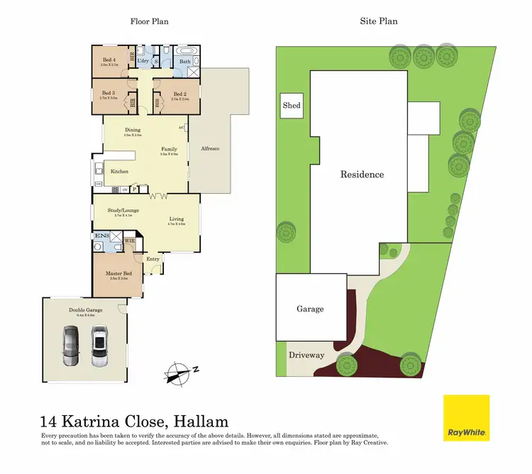 Floorplan of Homely house listing, 14 Katrina Close, Hallam VIC 3803
