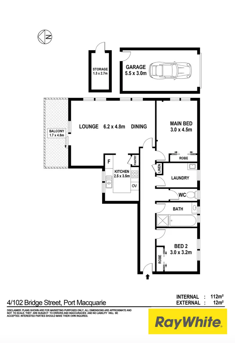 Floorplan of Homely apartment listing, 4/102 Bridge Street, Port Macquarie NSW 2444