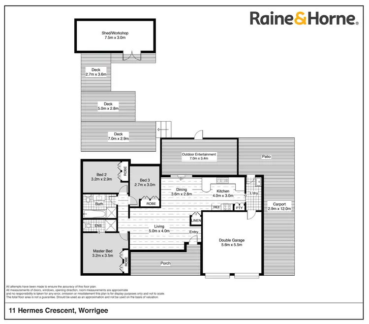 Floorplan of Homely house listing, 11 Hermes Crescent, Worrigee NSW 2540