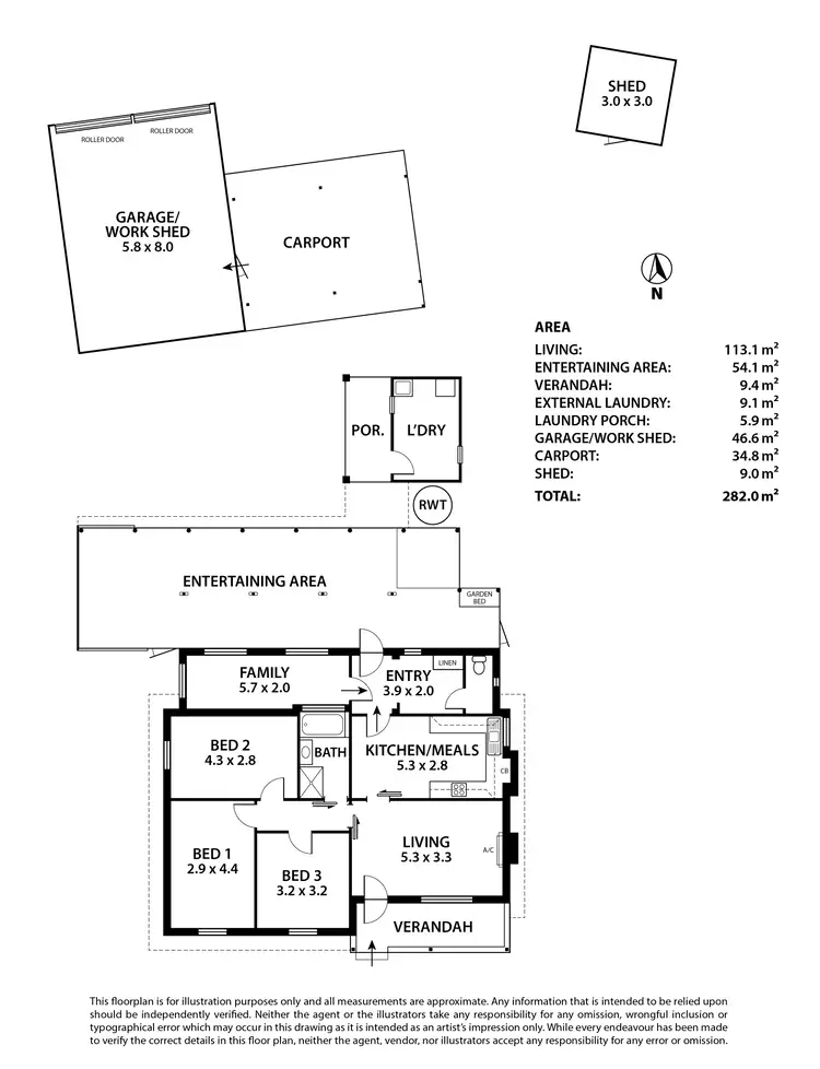Floorplan of Homely house listing, 3 Wilkinson Street, Berri SA 5343
