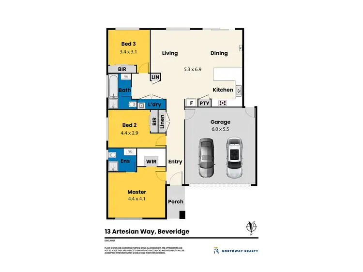 Floorplan of Homely house listing, 13 Artesian Way, Beveridge VIC 3753