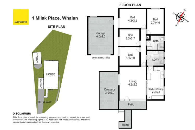Floorplan of Homely house listing, 1 Milak Place, Whalan NSW 2770