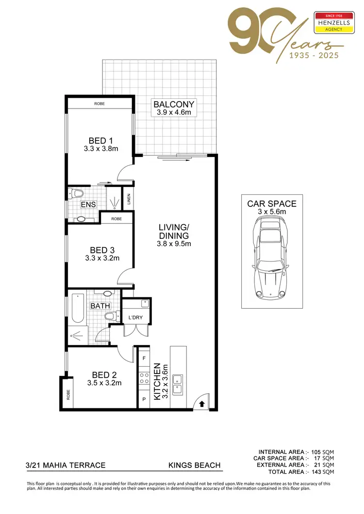 Floorplan of Homely unit listing, 3/21 Mahia Terrace, Kings Beach QLD 4551