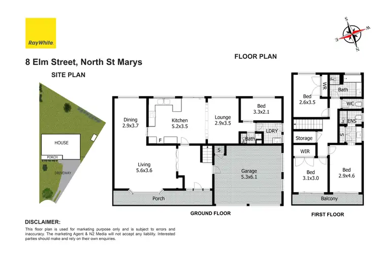 Floorplan of Homely house listing, 8 Elm Street, North St Marys NSW 2760