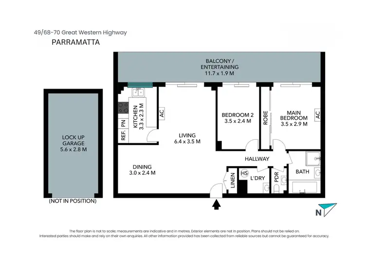 Floorplan of Homely apartment listing, 49/68-70 Great Western Highway, Parramatta NSW 2150