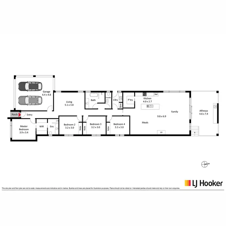 Floorplan of Homely semi-detached listing, 1/68 Gouger Street, Torrens ACT 2607