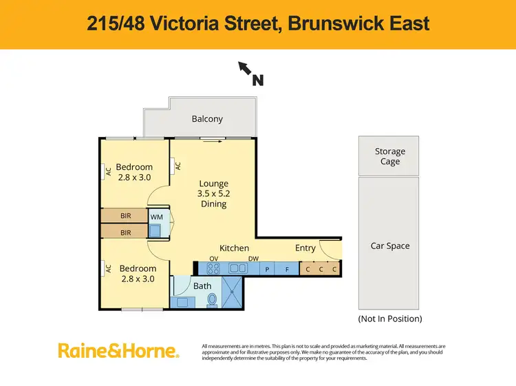 Floorplan of Homely apartment listing, 215/48 Victoria Street, Brunswick East VIC 3057