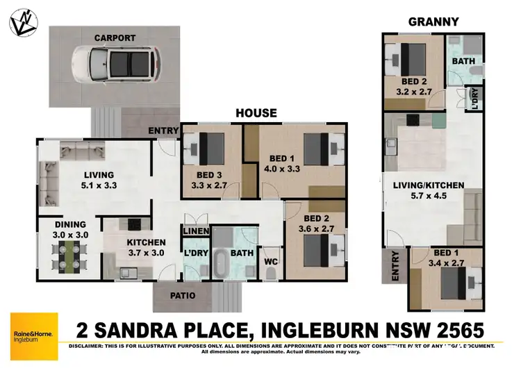 Floorplan of Homely house listing, 2 & 2A Sandra Place, Ingleburn NSW 2565