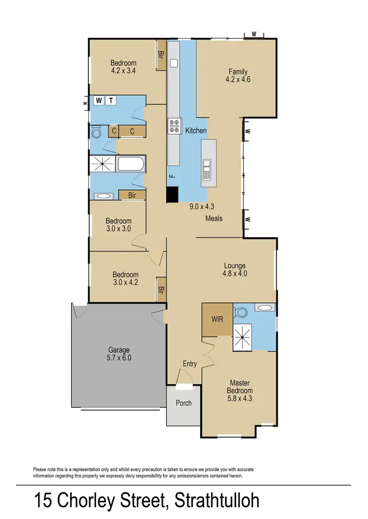 Floorplan of Homely house listing, 15 Chorley Street, Strathtulloh VIC 3338