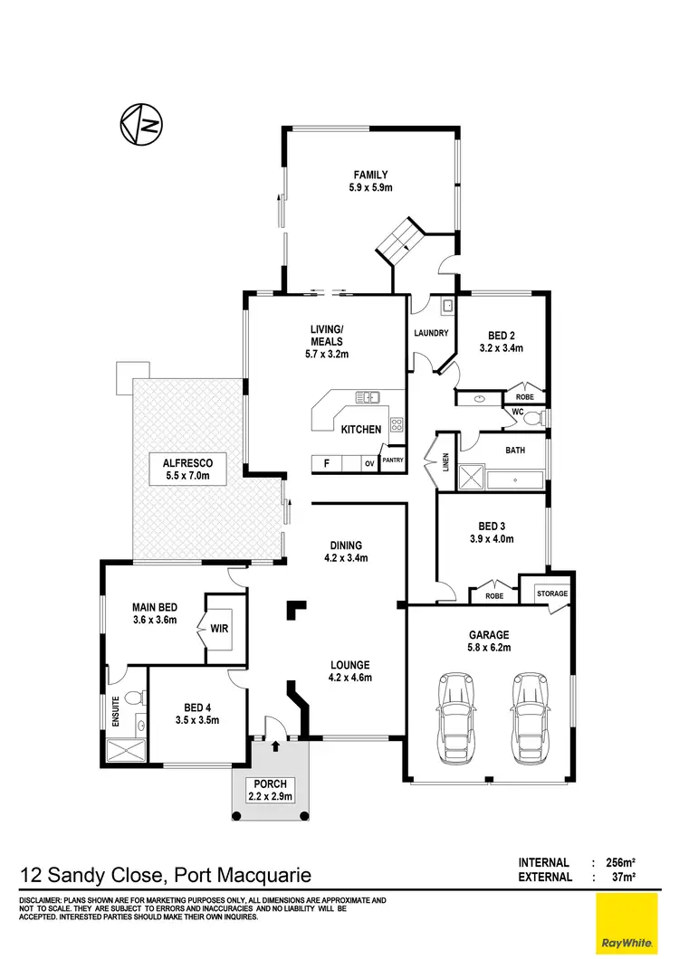 Floorplan of Homely house listing, 12 Sandy Close, Port Macquarie NSW 2444