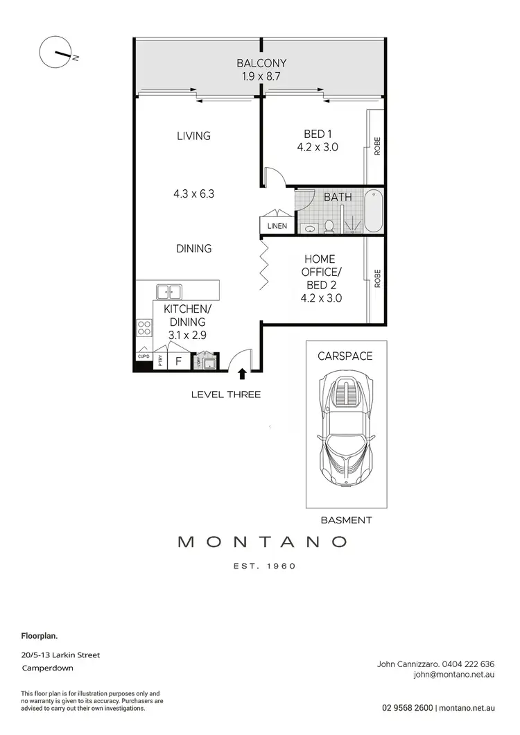 Floorplan of Homely apartment listing, 20/5-13 Larkin Street, Camperdown NSW 2050