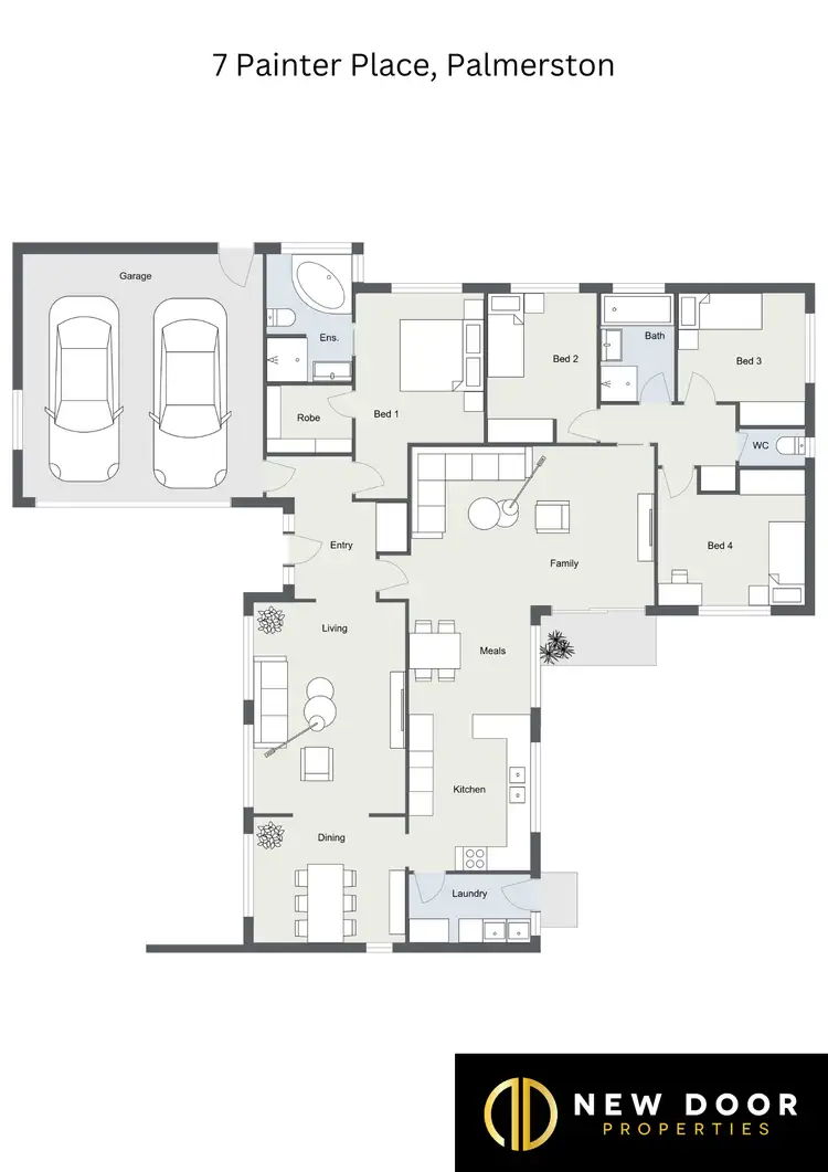 Floorplan of Homely house listing, 7 Painter Place, Palmerston ACT 2913
