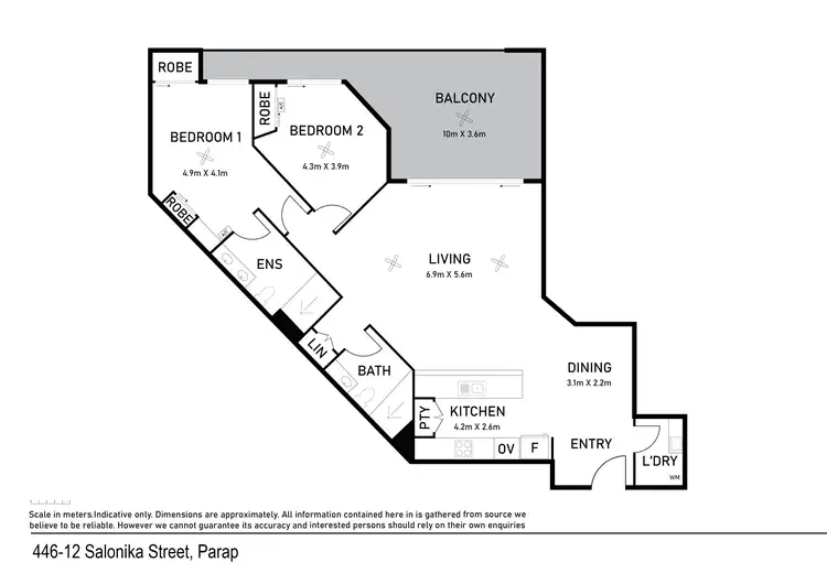 Floorplan of Homely apartment listing, 446/12 Salonika Street, Parap NT 820
