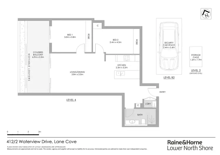 Floorplan of Homely apartment listing, 412/2 Waterview Drive, Lane Cove NSW 2066