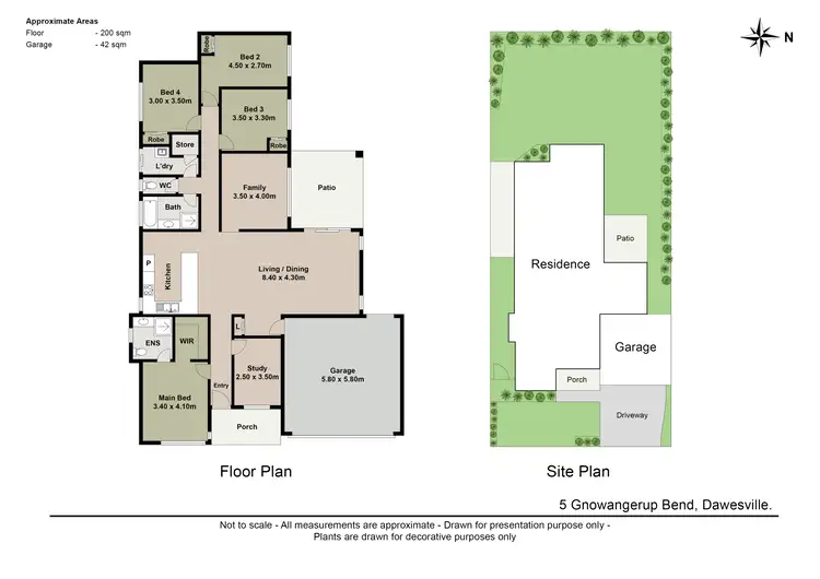 Floorplan of Homely house listing, 5 Gnowangerup Bend, Dawesville WA 6211