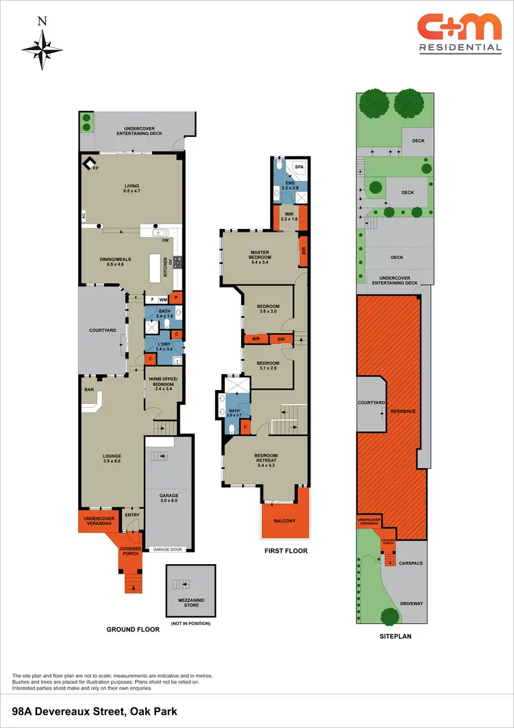 Floorplan of Homely townhouse listing, 98A Devereaux Street, Oak Park VIC 3046