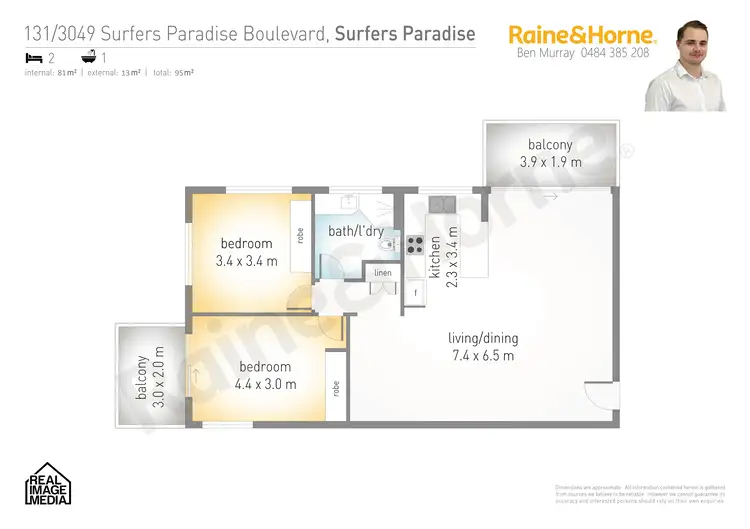Floorplan of Homely unit listing, 131/3049 Surfers Paradise Boulevard, Surfers Paradise QLD 4217