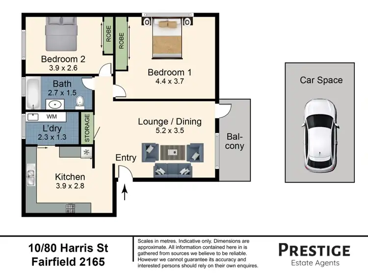 Floorplan of Homely unit listing, 10/80 Harris Street, Fairfield NSW 2165