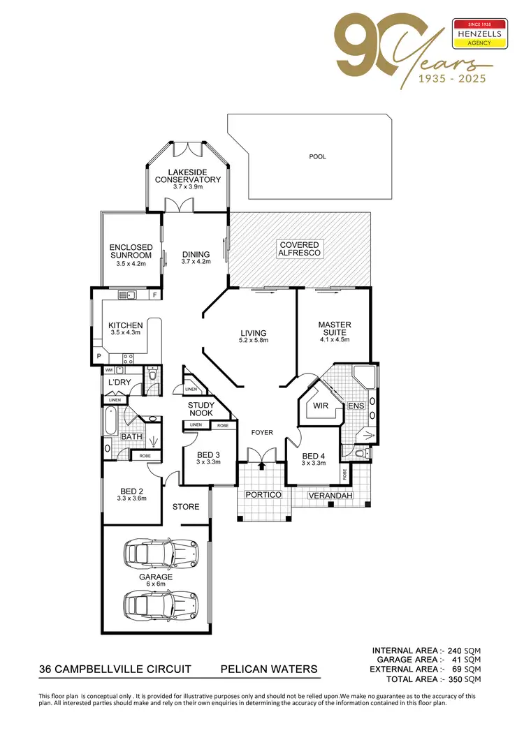 Floorplan of Homely house listing, 36 Campbellville Circuit, Pelican Waters QLD 4551