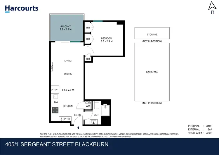 Floorplan of Homely apartment listing, 405/1 Sergeant Street, Blackburn VIC 3130