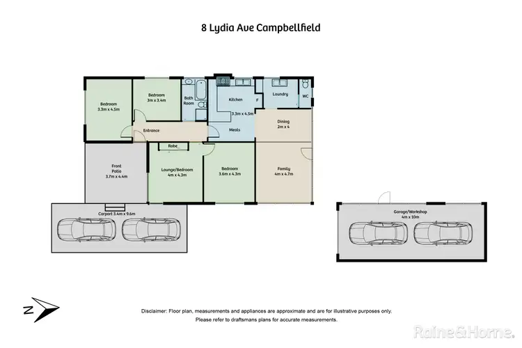 Floorplan of Homely house listing, 8 Lydia Avenue, Campbellfield VIC 3061