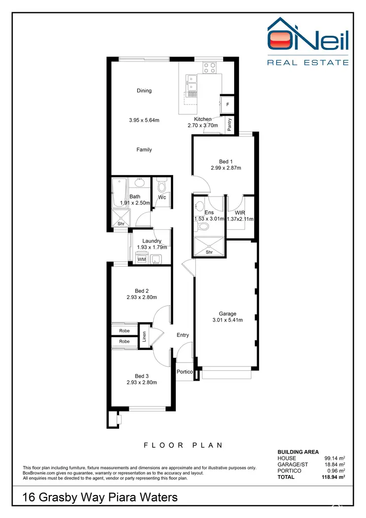 Floorplan of Homely house listing, 16 Grasby Way, Piara Waters WA 6112